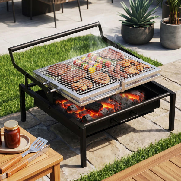 The Pitmaster 360™ Rotating Charcoal Grill