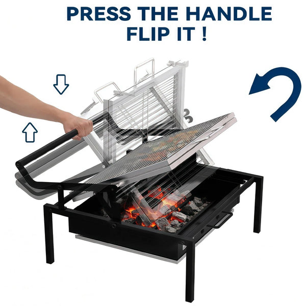 The Pitmaster 360™ Rotating Charcoal Grill