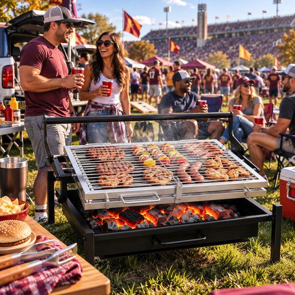 The Pitmaster 360™ Rotating Charcoal Grill